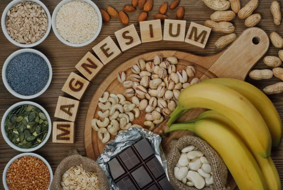 photo de plusieurs aliments contenant du magnesium marin