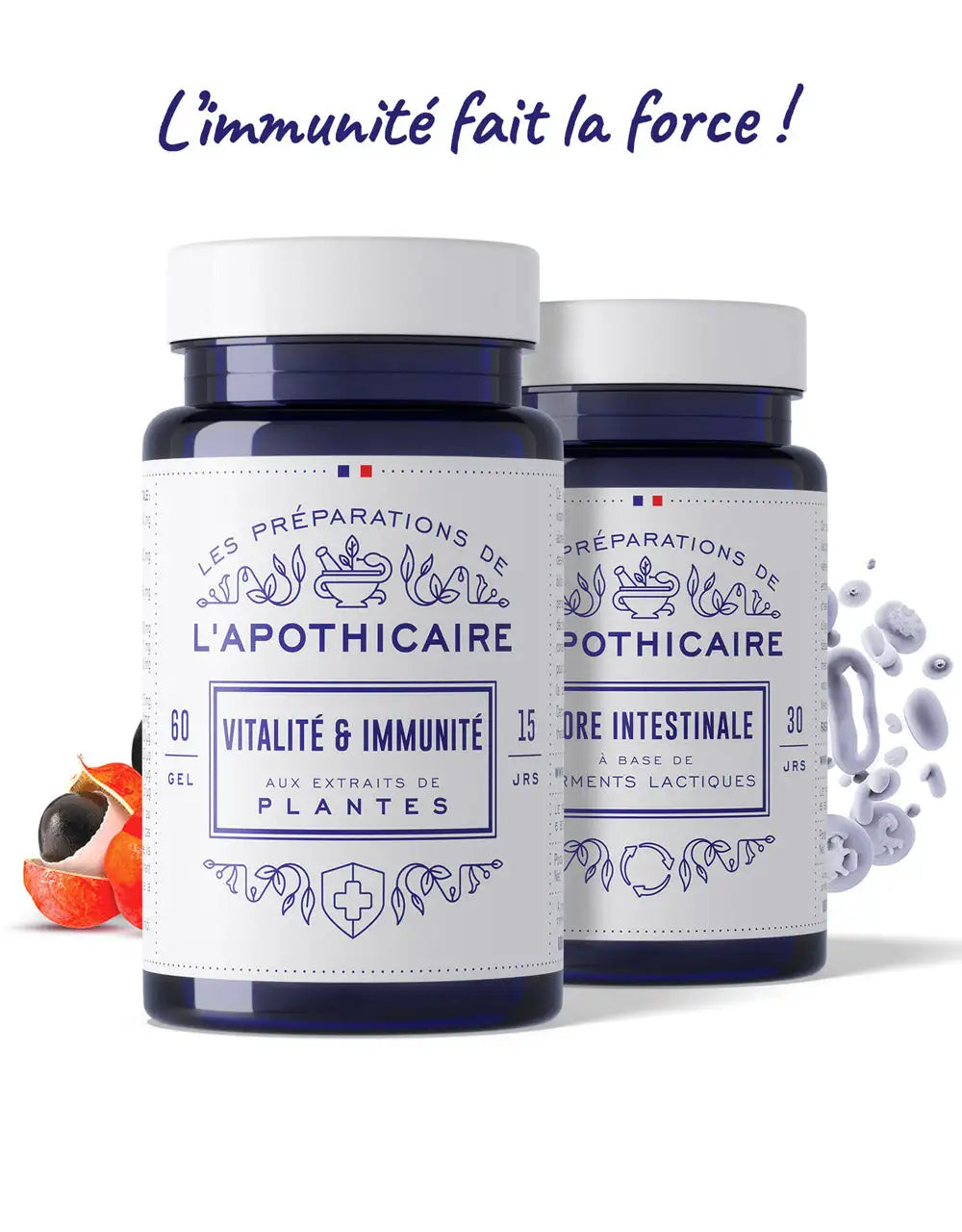 Formule Duo Vitalité et immunité + Flore intestinale avec texte