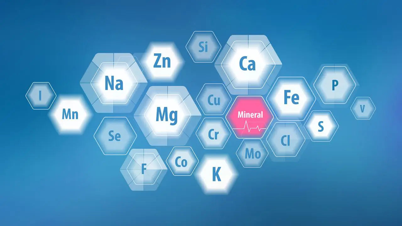 schéma scientifique des minéraux et oligoéléments 